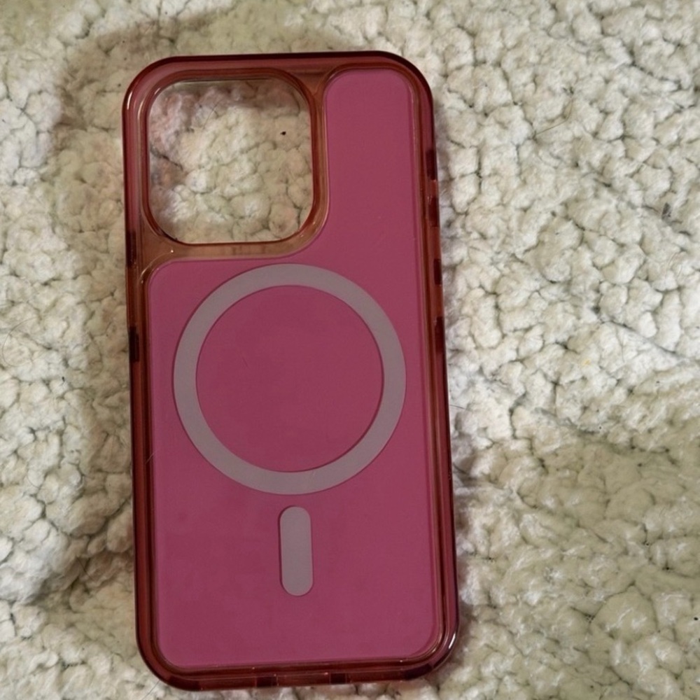 Pink iPhone 15 Pro iHome case